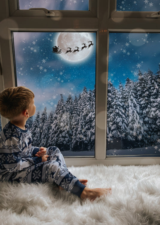 Kids Navy Christmas Pajamas