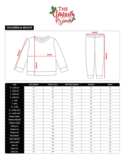 Kids Navy Christmas Pajamas