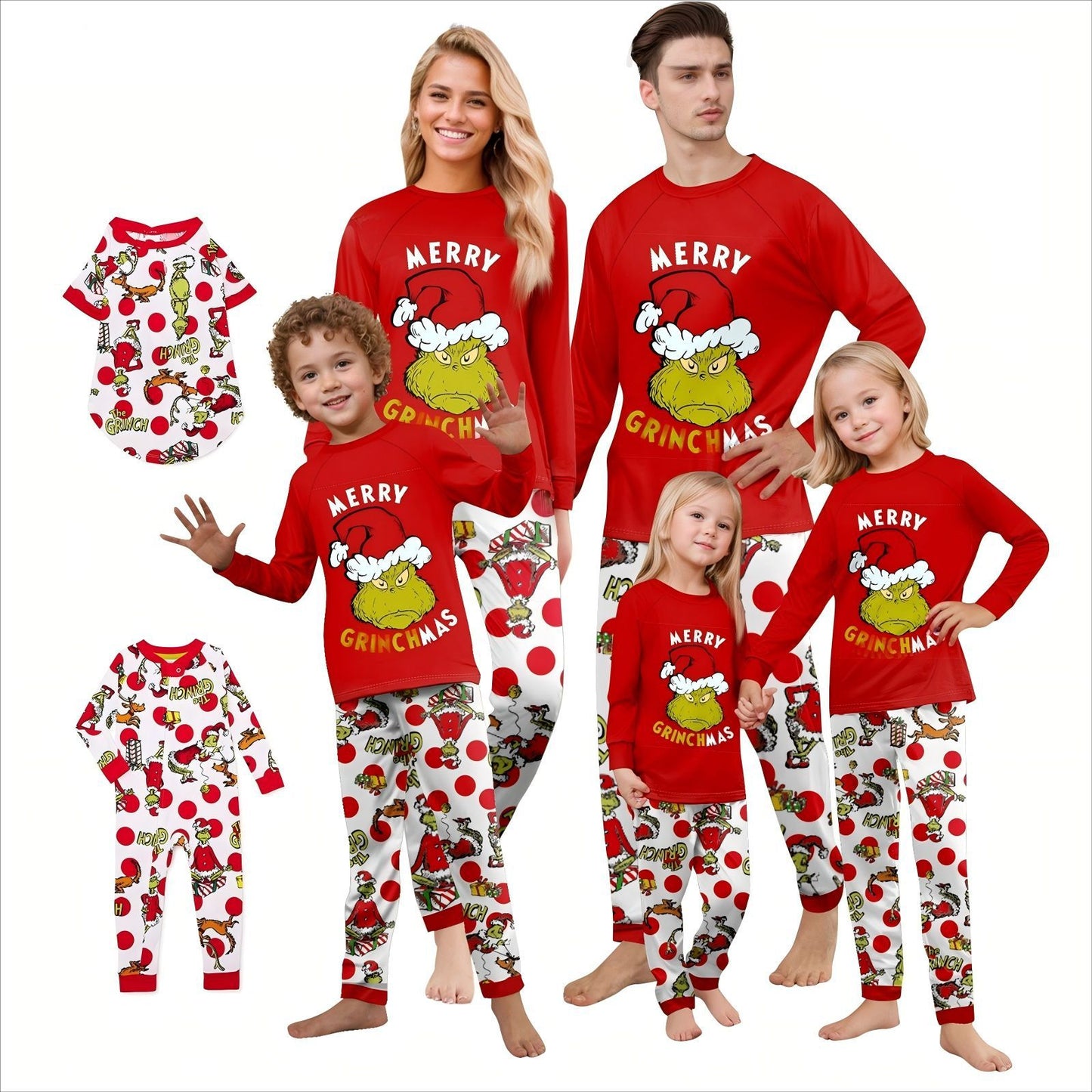 Family Matching Grinch Christmas Pajamas